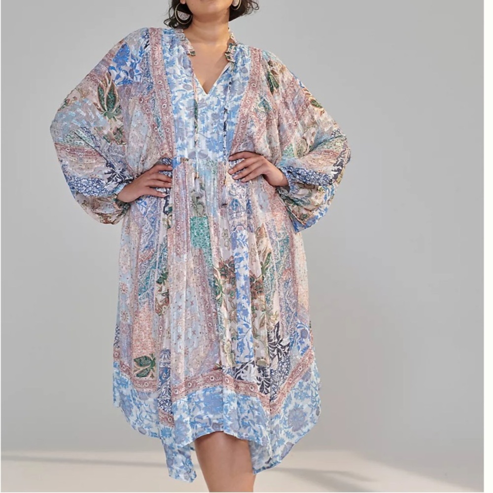 Anthropologie Cressida Midi Dress- Size 3X - Picture 6 of 10